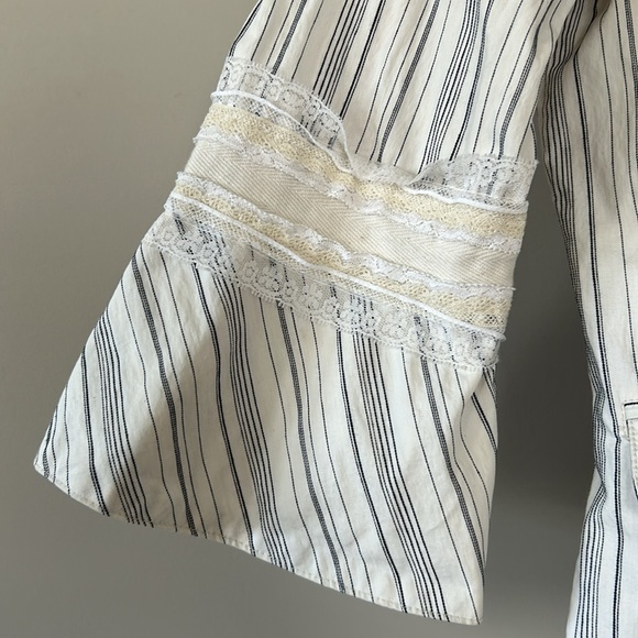 VTG Johnny Was The Melissa Blazer by 3J Workshop Lace Trim Fitted Metal Snaps - Picture 3 of 14